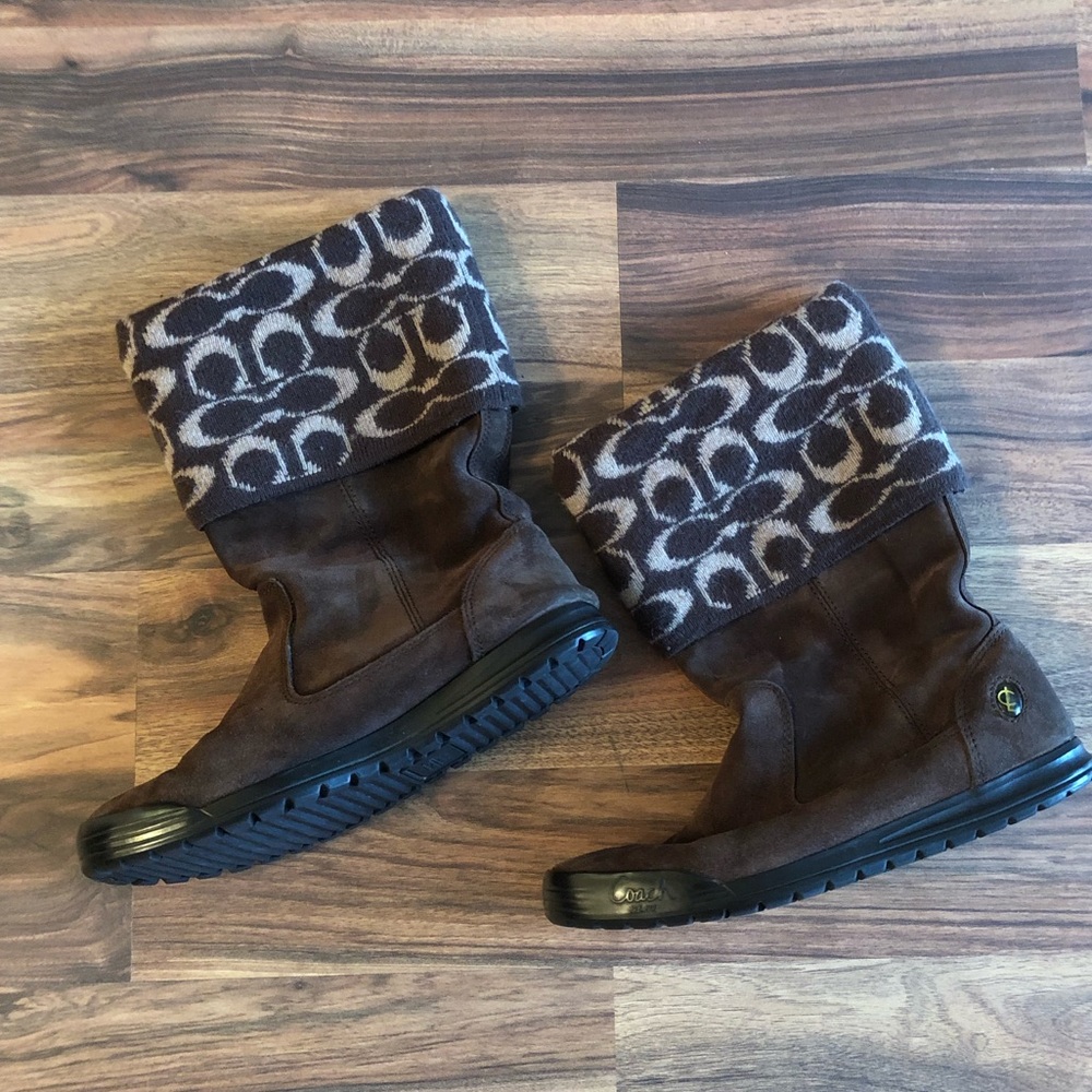 Coach suede boots